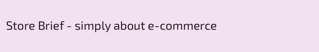 Store Brief - simply about e-commerce
